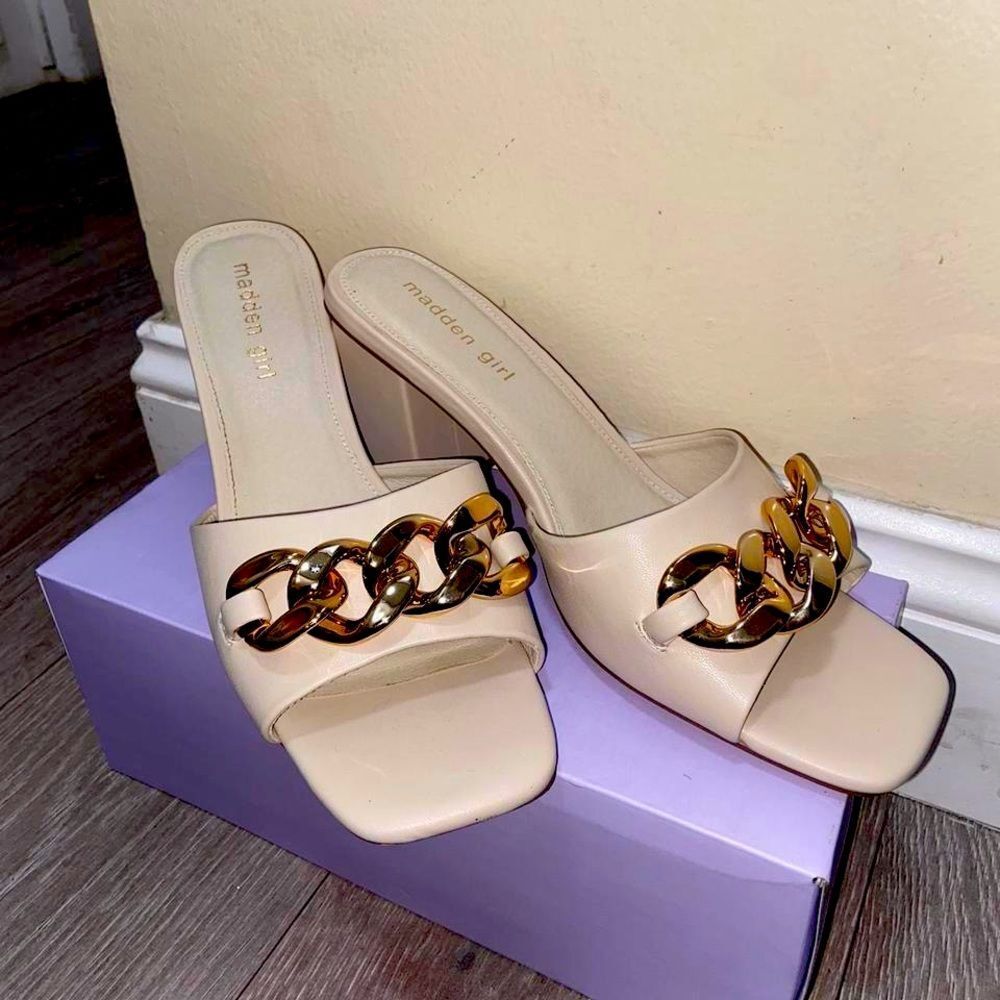 Madden Girl Women’s Golden Heeled Sandals